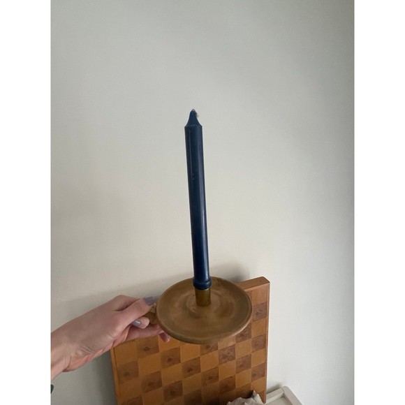 Vintage Handmade in Maine Pine Wooden Candstick Holder - Picture 7 of 7